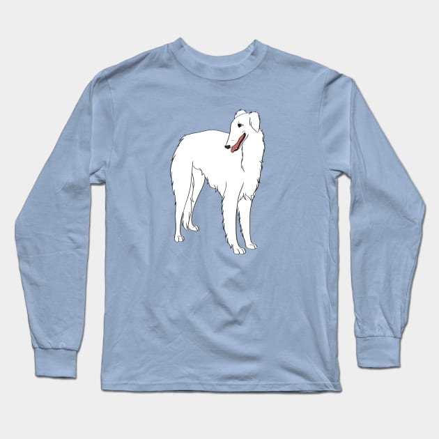 Borzoi Long Sleeve T-Shirt by Adastumae